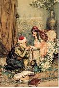 Arab or Arabic people and life. Orientalism oil paintings  397